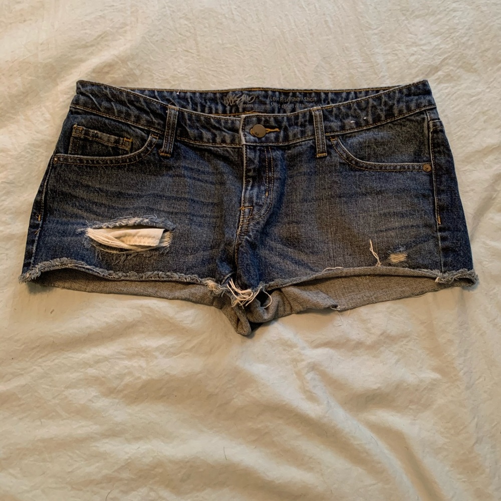 Denim short shorts